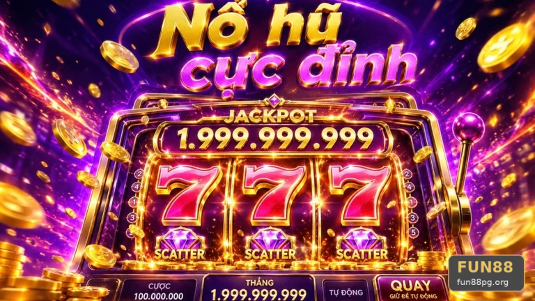 Khám Phá Vòng Quay Slot Và Thanh Jackpot Trong Cảnh Nổ Hũ Tại FUN88